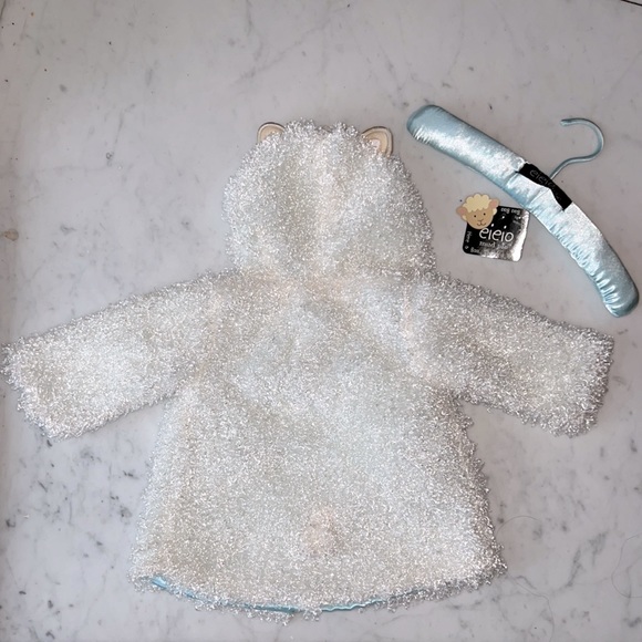 New with tag EIEIO mudpie Lamb Hooded Jacket 0-12 months - Picture 4 of 7